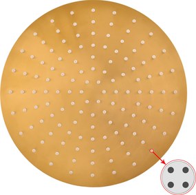 Slezák - RAV Hlavová sprcha okrúhla kovová ø 30 cm so 4-otvorovými tryskami - KS0001/4ZK, Zlatá kartáčovaná