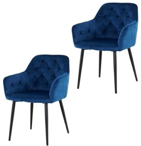 LuxuryForm Jedálenská stolička Atlanta - modrá - SET 2 ks