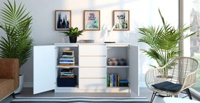 TP Living Komoda 2D4S Beree biela matná