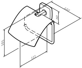 Držiak na toaletný papier AM.PM Gem AGA341422 s vekom, čierny