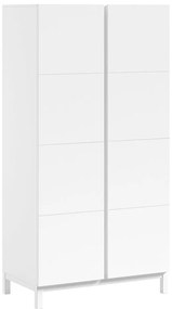 Biela detská šatníková skriňa 99x196x58 cm Eva – Vipack