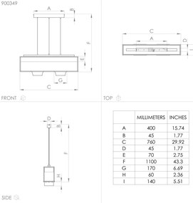 Eglo 900349 - Luster na lanku LIBERTAD 3xE27/40W/230V