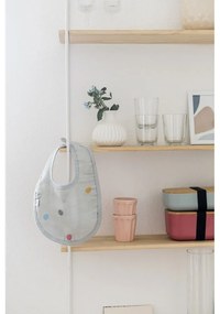 Sivý mušelínový podbradník Kindsgut Dots