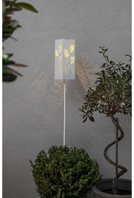 Biela solárna LED svetelná dekorácia z kovu Star Trading Albaleaf