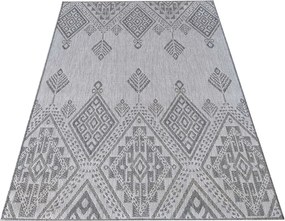 DY Obojstranný sivý koberec s geometrickým vzorom Zara 13 Rozmer: 200x290 cm