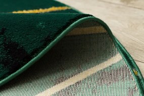 Koberec EMERALD exkluzívny 1012 kruh - glamour, marmur, geometrický zelený/zlatý