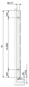 Cordivari Dory - Radiátor 1512x500 mm, biela 3551426100212R01