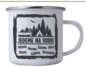 Bohemia Gifts Plechový hrnček - Jedeme na vodu, 350 ml