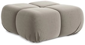 Béžová zamatová modulárna podnožka Lokua – Makamii