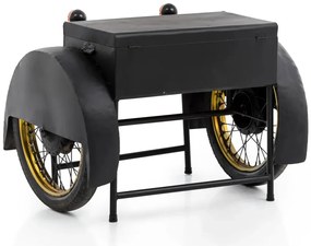 furniture-nabytek.cz - Lakovaný kovový barový stôl, čierny – 87×60×66 cm