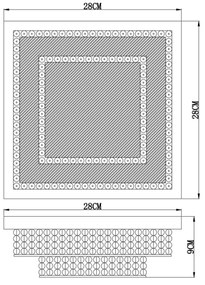Globo 48214-16 - LED Stropné svietidlo CAKE LED/16W/230V