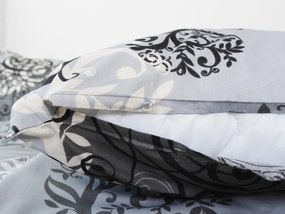 XPOSE ® Prodloužené bavlněné povlečení AMÉLIA - šedá, 140x220, 70x90