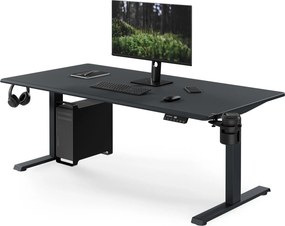 Elektrický stôl s reguláciou výšky ergonomický antracitový,1600x800 mm: ARIA