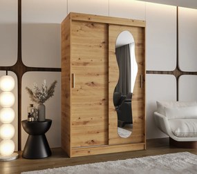 Šatníková skriňa 120 cm Ulta (dub artisan). Akcia -21%. Vlastná spoľahlivá doprava až k Vám domov. 1126316