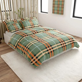 Obliečky z mikrovlákna PLAIDORY zelené Rozmer obliečky: 2 ks 70 x 90 cm | 200 x 220 cm