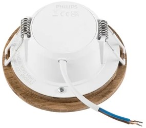 LED Podhľadové svietidlo WOODY SPOT LED/5,5W/230V 4000K orech ? 10 cm