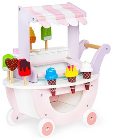 Drevený vozík na zmrzlinu pre deti 12 kusov ECOTOYS
