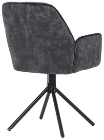 Autronic BONTEC Jedálenská stolička, čierna, zamatová látka, HC-511 BK4 Farba: Šedá