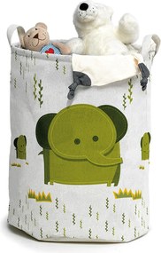 Domopak Detský textilný košík na hračky oválny Slon