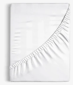 Goldea damašková napínacia plachta - biele prúžky so saténovým leskom 90 x 200 cm