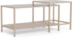 Sivé oceľové konferenčné stolíky v súprave 2 ks 50x90 cm Seaford – Actona