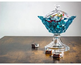 KRIŠTÁĽOVÁ MISKA BOHEMIA SAMBA AQUAMARINE 305MM