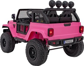 Ramiz Terénne auto OFF-ROAD 3.0 pre deti ružové + diaľkové ovládanie + pomalý štart + pásy + LED a zvuky
