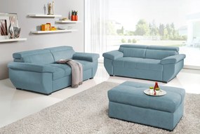 Trojsedák Speedway,  azúrovo modrá látka