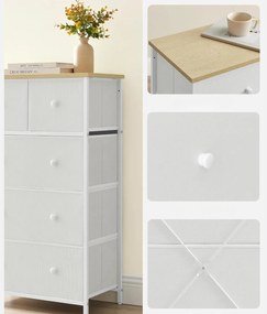 Komoda so zásuvkovými boxmi HALLY 53x93 cm, dub/biela