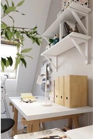 Biela kovová stolová lampa (výška 43 cm) Etna – Sollux