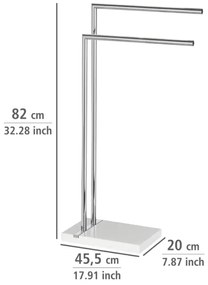 WENKO 20487100 - Stojan na uteráky NOBLE 45,5x82 cm lesklý chróm/biela