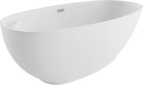 Polimat Akrylátová voľne stojaca vaňa Kivi 165x80 POLIMAT-Rozmery: 165x75, POLIMAT-Farba vane: Biela / čierna mat