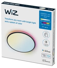 WiZ - LED RGBW Stmievateľné stropné svietidlo RUNE LED/21W/230V čierna Wi-Fi