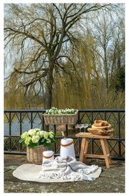 Závesný kvetináč z prútia 60 cm Batu – House Nordic