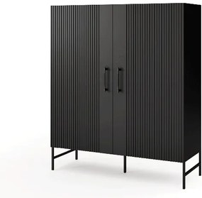 Komoda RAFTT 122x140cm, čierna