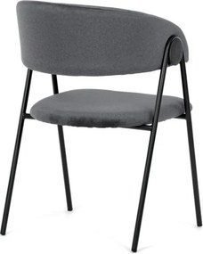 Jedálenská stolička zamatová, sivá DCL-X7130 GREY2