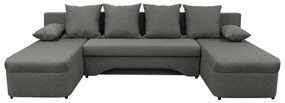 Univerzálna rozkladacia rohová sedacia súprava do U s úložným priestorom ALMEIDA antracit