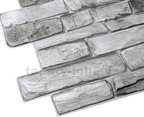 Obkladové panely 3D PVC TP10016863, cena za kus, rozmer 980 x 498 mm, bridlica sivá, GRACE