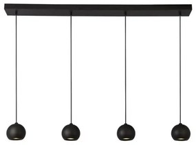 Searchlight 1014-4BK - Luster na lanku EINDHOVEN 4xGU10/50W/230V čierna