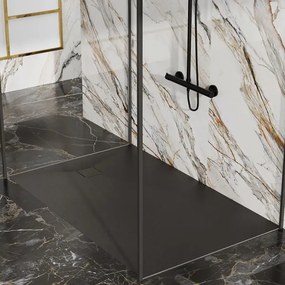 BPS-koupelny Obdĺžniková akrylátová sprchová vanička RIKO BL 120x90 čierna