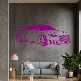 Veselá Stena Samolepka Audi Auto Farba: fialová, Veľkosť: 60 x 22 cm