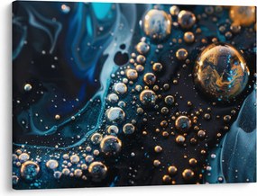 Obraz - Atramentové kvapky (70x50 cm)