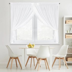 ZÁCLONA NA PÁSKE LUISA 400X160 CM BIELA