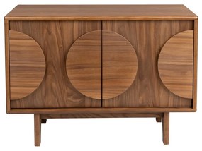 Hnedá nízka komoda v dekore orecha 82x58 cm Groove – Zuiver