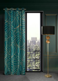 ZATEMŇOVACÍ ZÁVES NA KRÚŽKOCH LIMITED COLLECTION LILI2 140X250 CM TYRKYSOVÁ