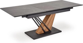 Rozkládací jídelní stůl Volant 160/200 cm dub zlatý/černý mramor