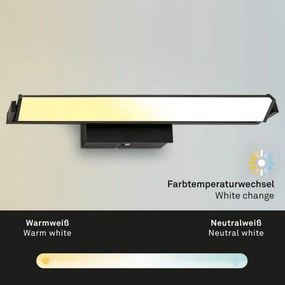 Brilo - LED Stmievateľné nástenné svietidlo LED/18W/230V 2700-4000K čierna