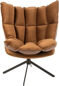 Hnedé zamatové relaxačné kreslo Chair Relax Bubby Brown - 78*73*92cm