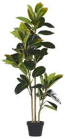 Umelá rastlina v kvetináči 134 cm FICUS ELASTICA Beliani