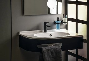 Sapho Sapho, X-ROUND BLACK pohár závesný, mliečne sklo, čierna matná, XR903B